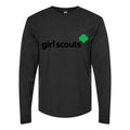 Men's Girl-Scout-logo-1536x864 Long sleeves Cotton Blend T-Shirt - Black