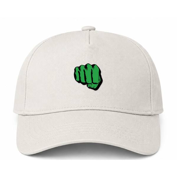 Hulk Punch Logo Beige Dad Baseball Cap Hat