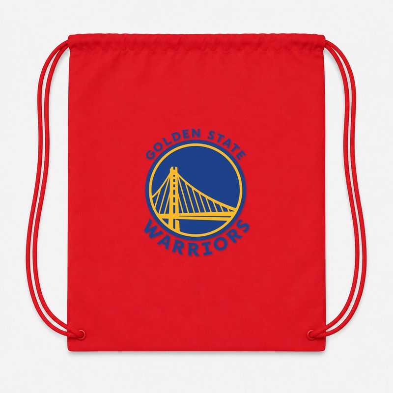 Golden State Warriors Blue Drawstring Bag - Red