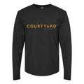 Men's Courtyard-logo-1536x864 Long sleeves Cotton Blend T-Shirt - Black