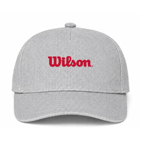 Wilson Logo Gray Dad Baseball Cap Hat