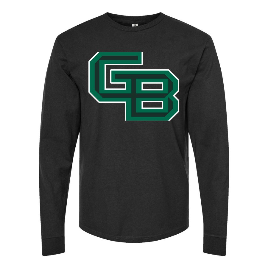 Men's Wisconsin Green Bay Phoenix Logo Long sleeves Cotton Blend T-Shirt - Black