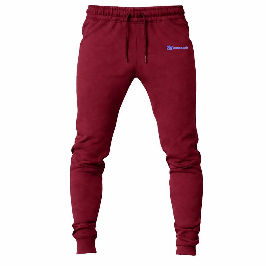 DeepSeek joggers sweatpants - Maroon