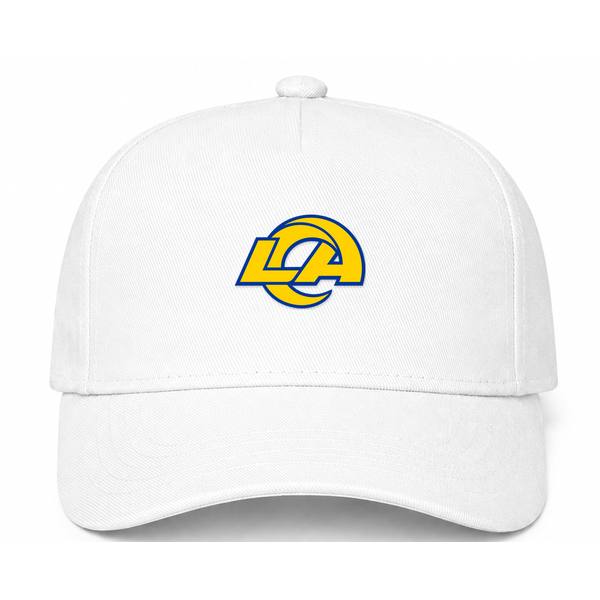 Los Angeles Rams NFL Logo White Dad Baseball Cap Hat