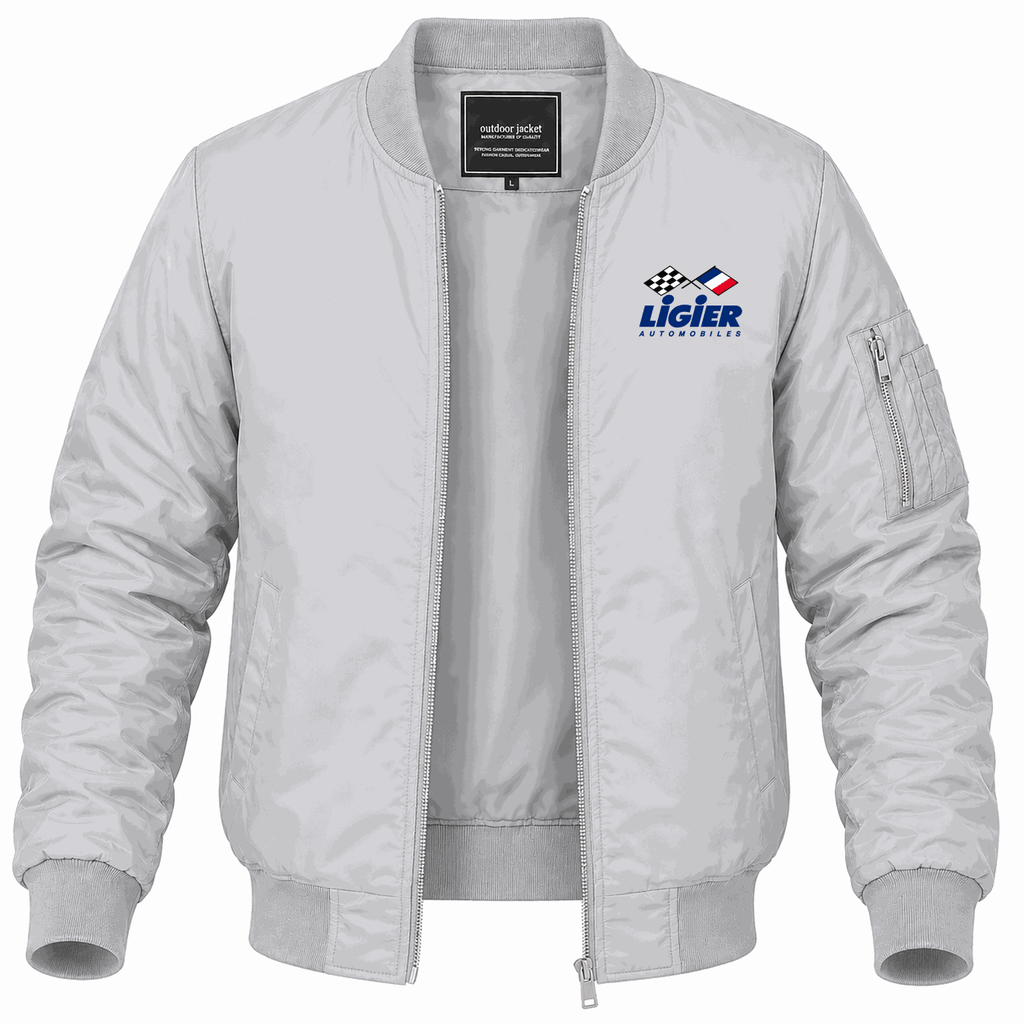 Men's Ligier Automobiles Lightweight Bomber Jacket - Gray