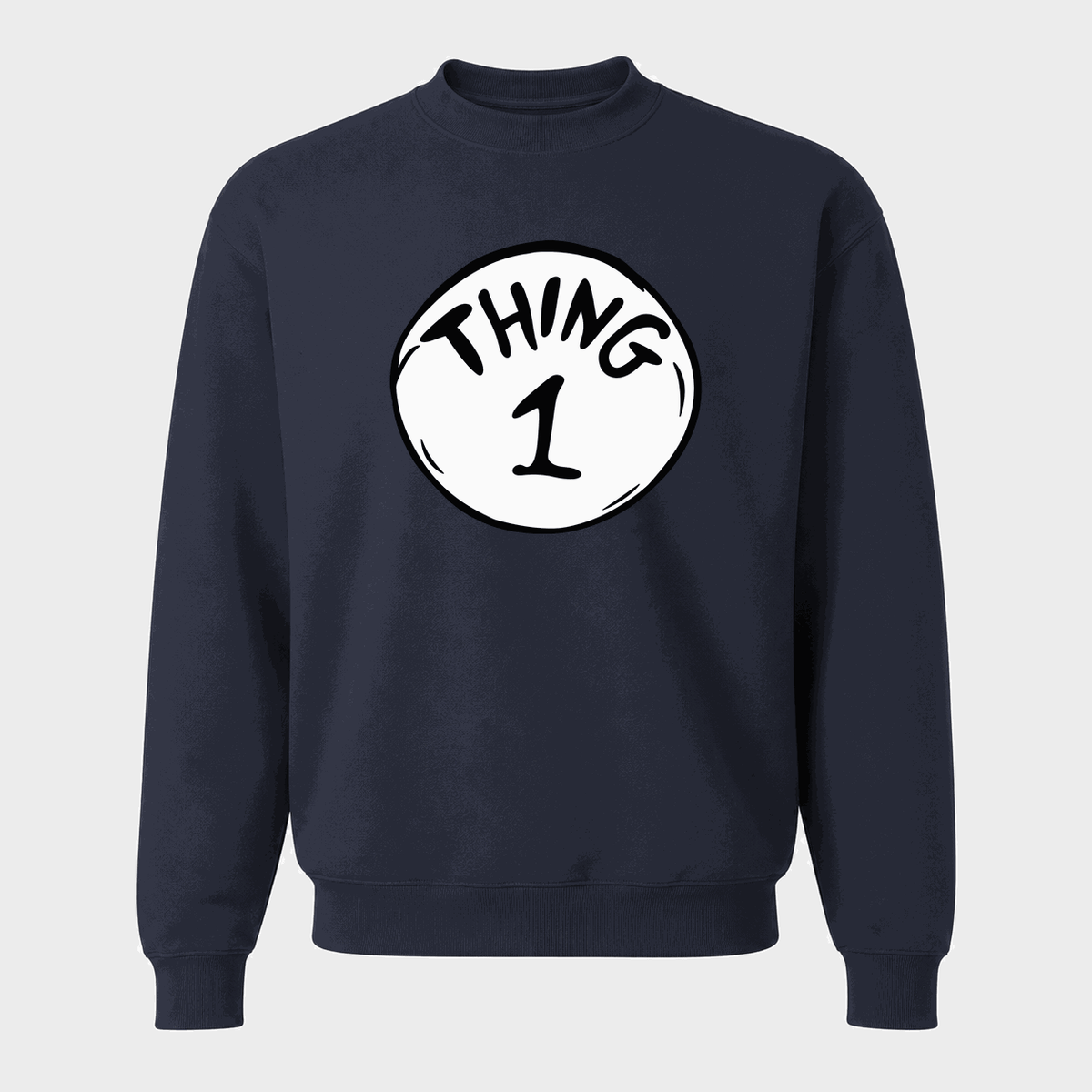 Men's Dr. Seuss Thing 1 Crewneck Sweatshirt - Navy