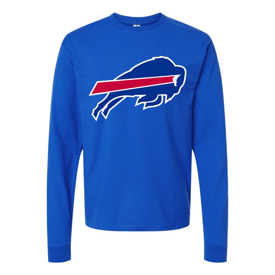 Men's Buffalo Bills Long sleeves Cotton Blend T-Shirt - Blue