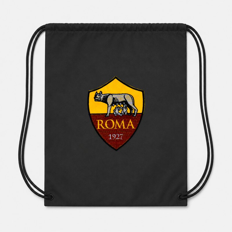 AS Roma FC Drawstring Bag - Black