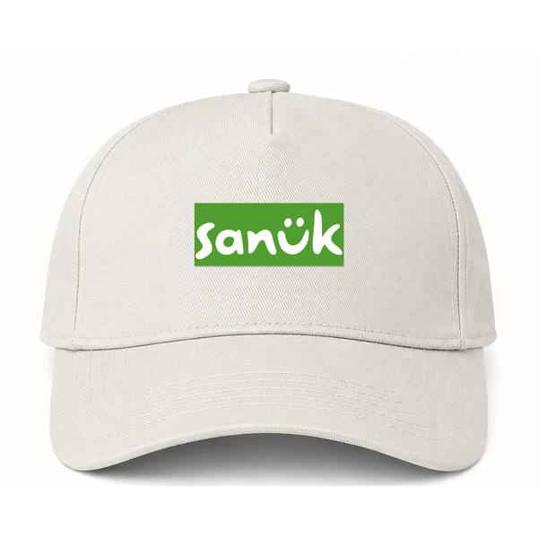 Sanuk Logo Beige Dad Baseball Cap Hat