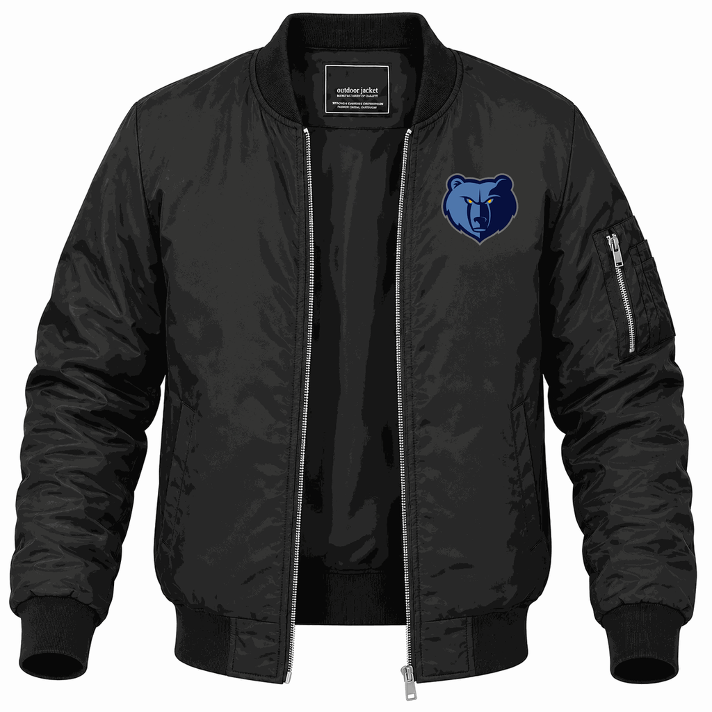 Men's Memphis Grizzlies Lightweight Bomber Jacket - Black