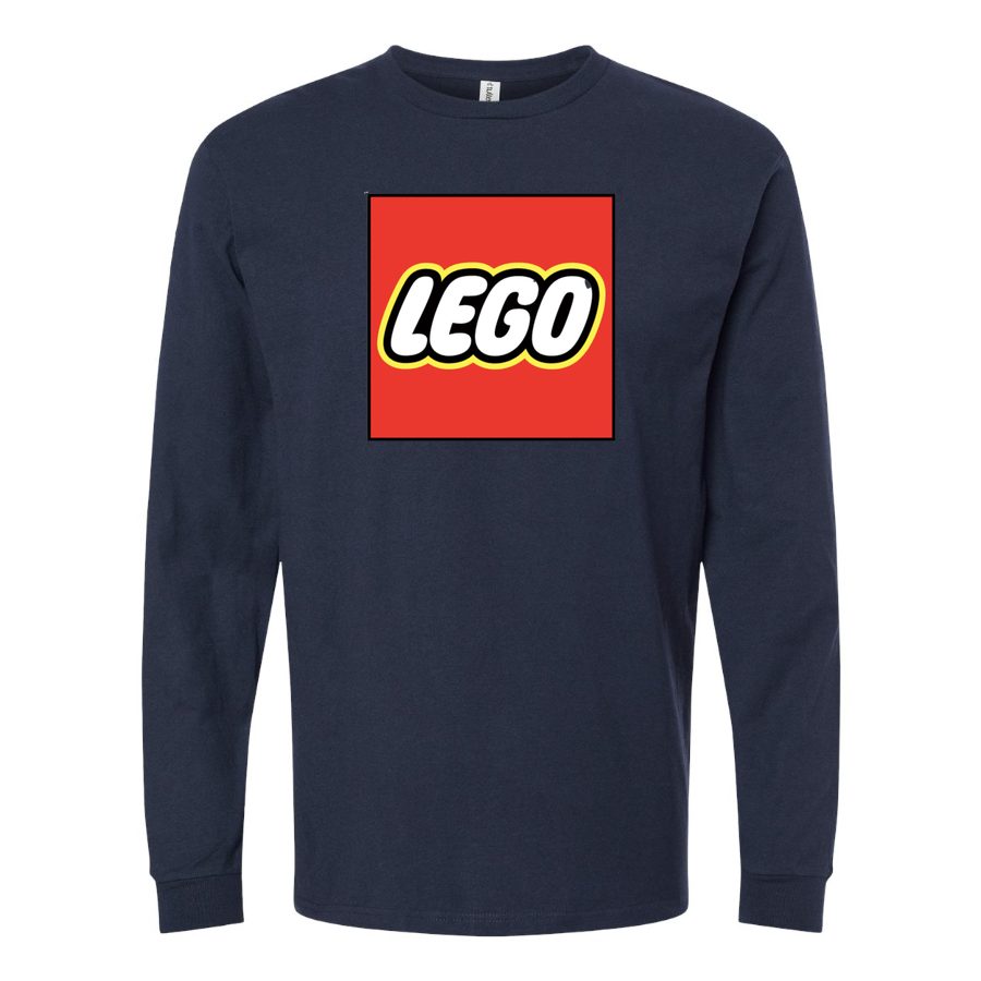 Men's LEGO Logo Long sleeves Cotton Blend T-Shirt - Navy