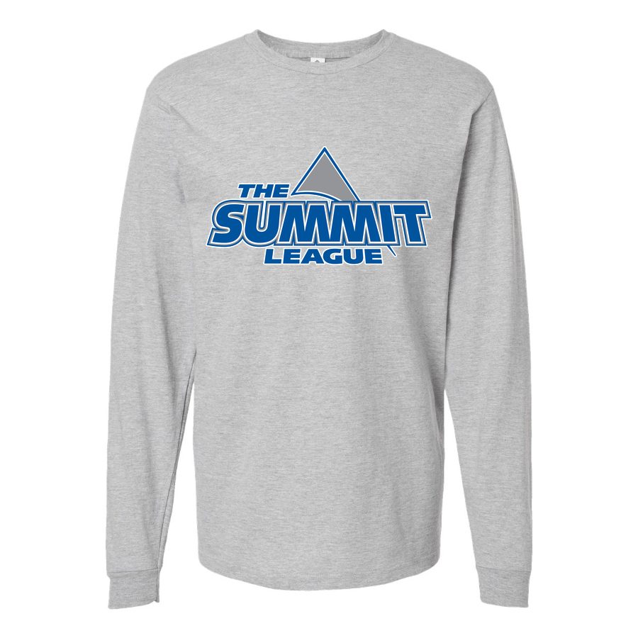Men's The Summit League Logo Long sleeves Cotton Blend T-Shirt - Gray