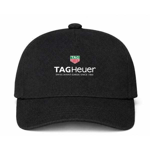 TAG Heuer White Logo Black Dad Baseball Cap Hat