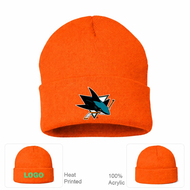 San Jose Sharks Orange Beanie Hat