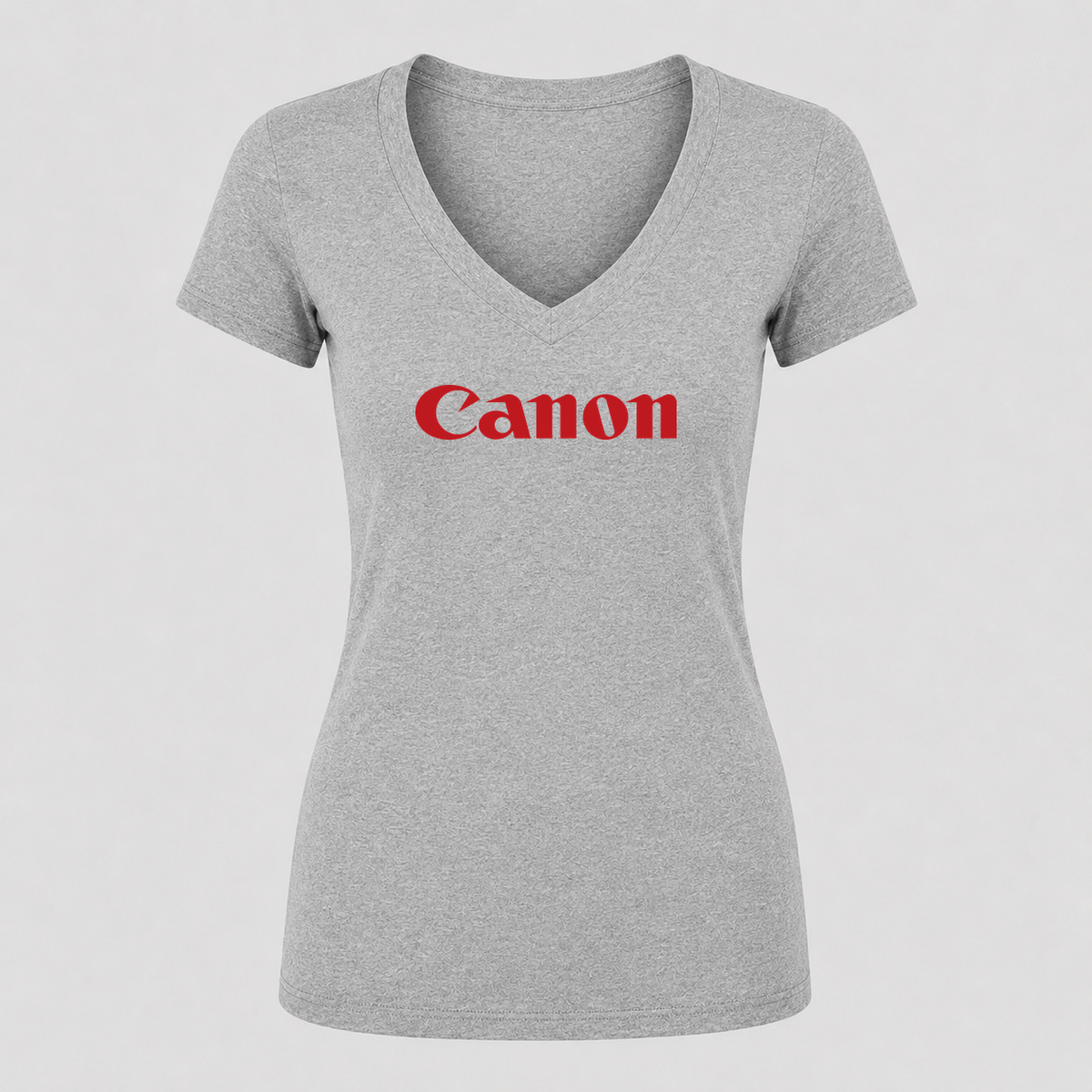 Women's Canon V Neck T-Shirt in gray