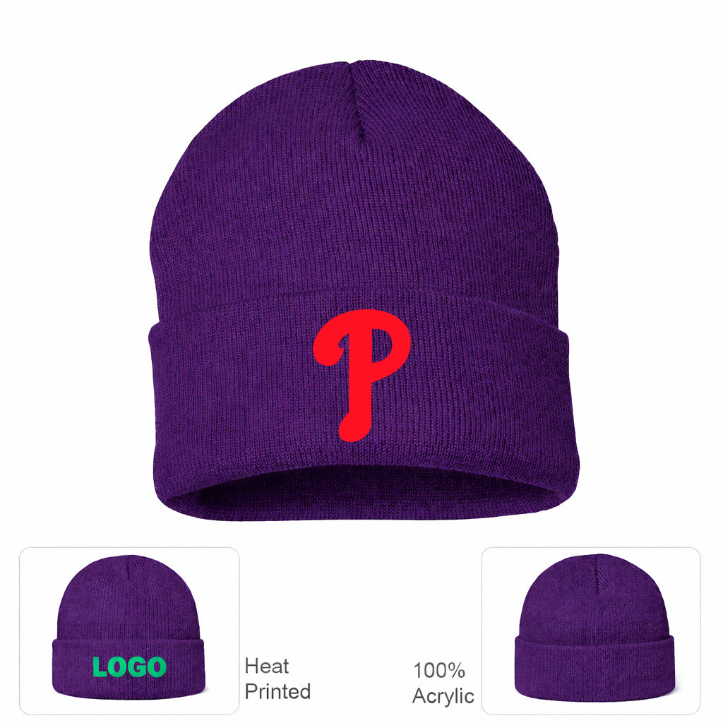 MLB Philadelphia Phillies Beanie Hat - Purple