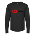 Men's HSBC-Logo-500x281-min Long sleeves Cotton Blend T-Shirt - Black