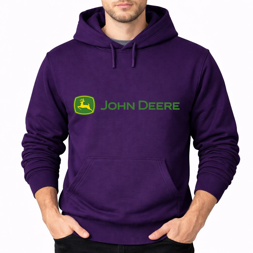 Men's John Deere Pullover Hoodie - Purple