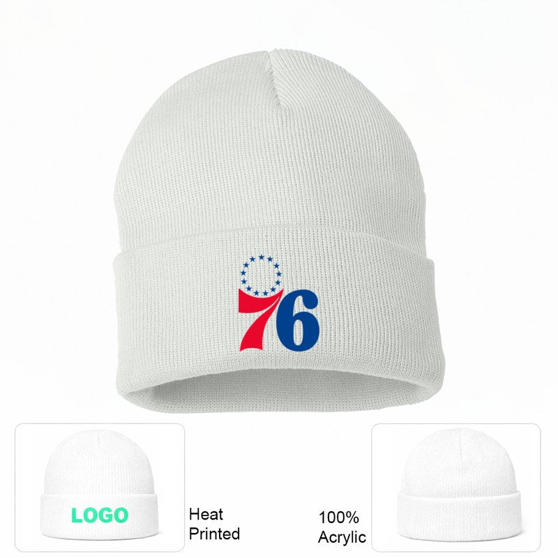 Philadelphia 76ers White Beanie Hat