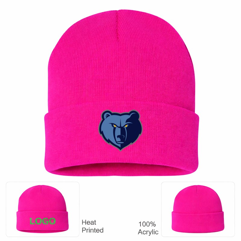 Memphis Grizzlies Hot Pink Beanie Hat