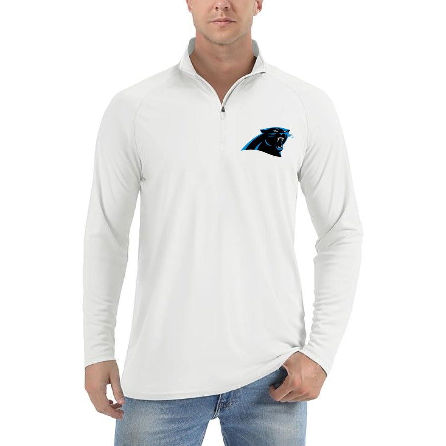 Carolina Panthers quarter-zip athletic shirt in White