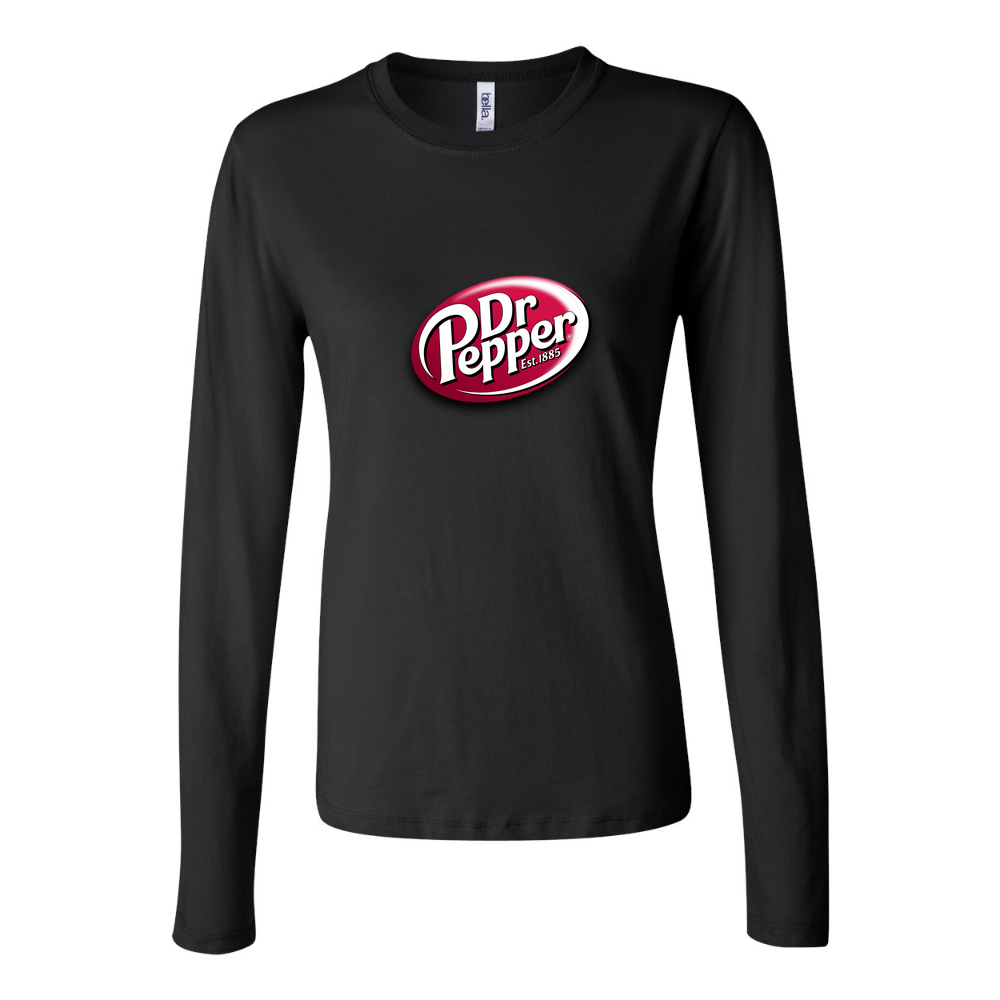 Women's dr pepper logo png transparent 1024x789 Long Sleeve T-Shirt - Black
