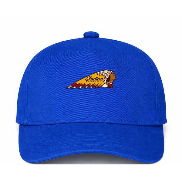 Indian Motorcycle Logo Blue Dad Baseball Cap Hat