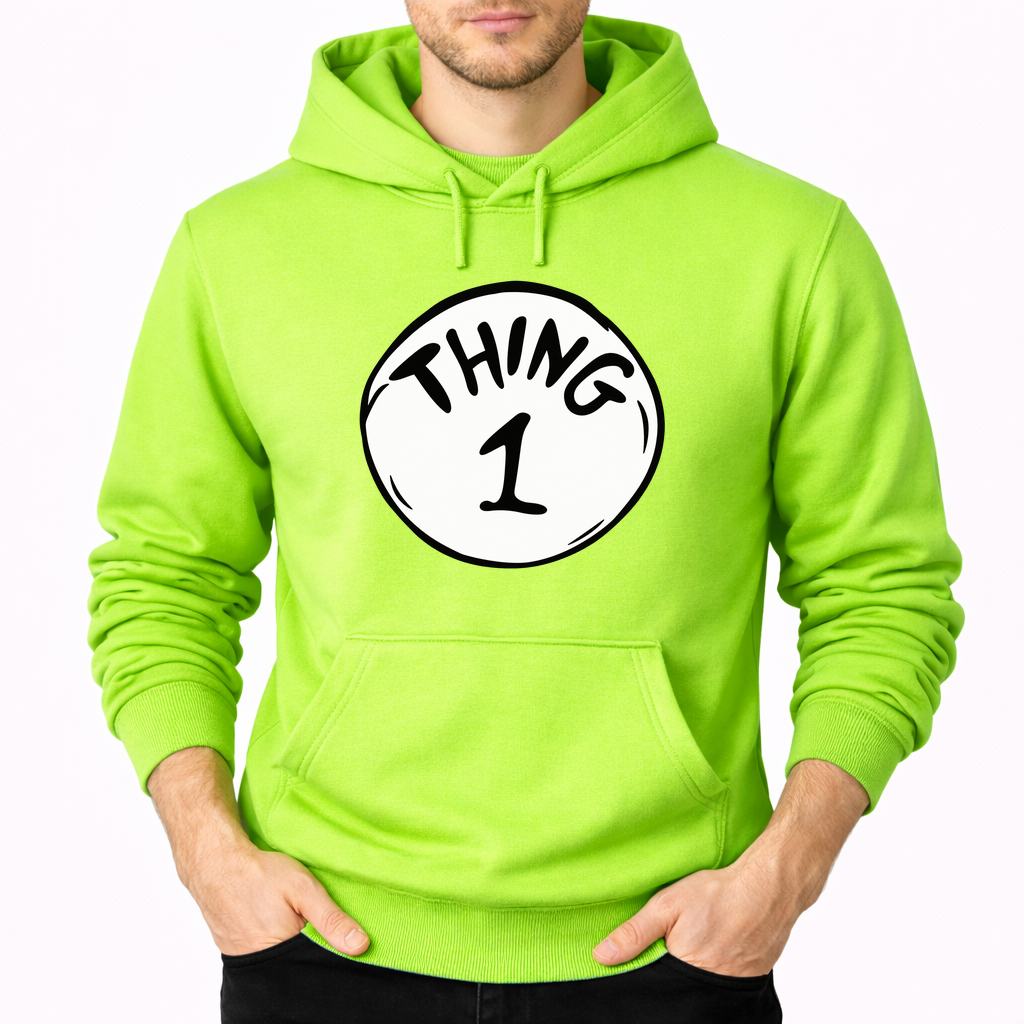 Men's Dr. Seuss Thing 1 Pullover Hoodie - Lime green