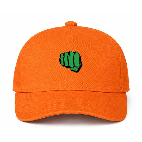Hulk Punch Logo Orange Dad Baseball Cap Hat