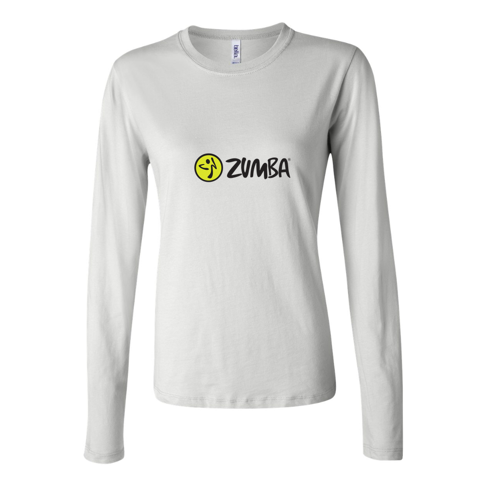 Women's Zumba Fitness logo 1536x922 Long Sleeve T-Shirt - White