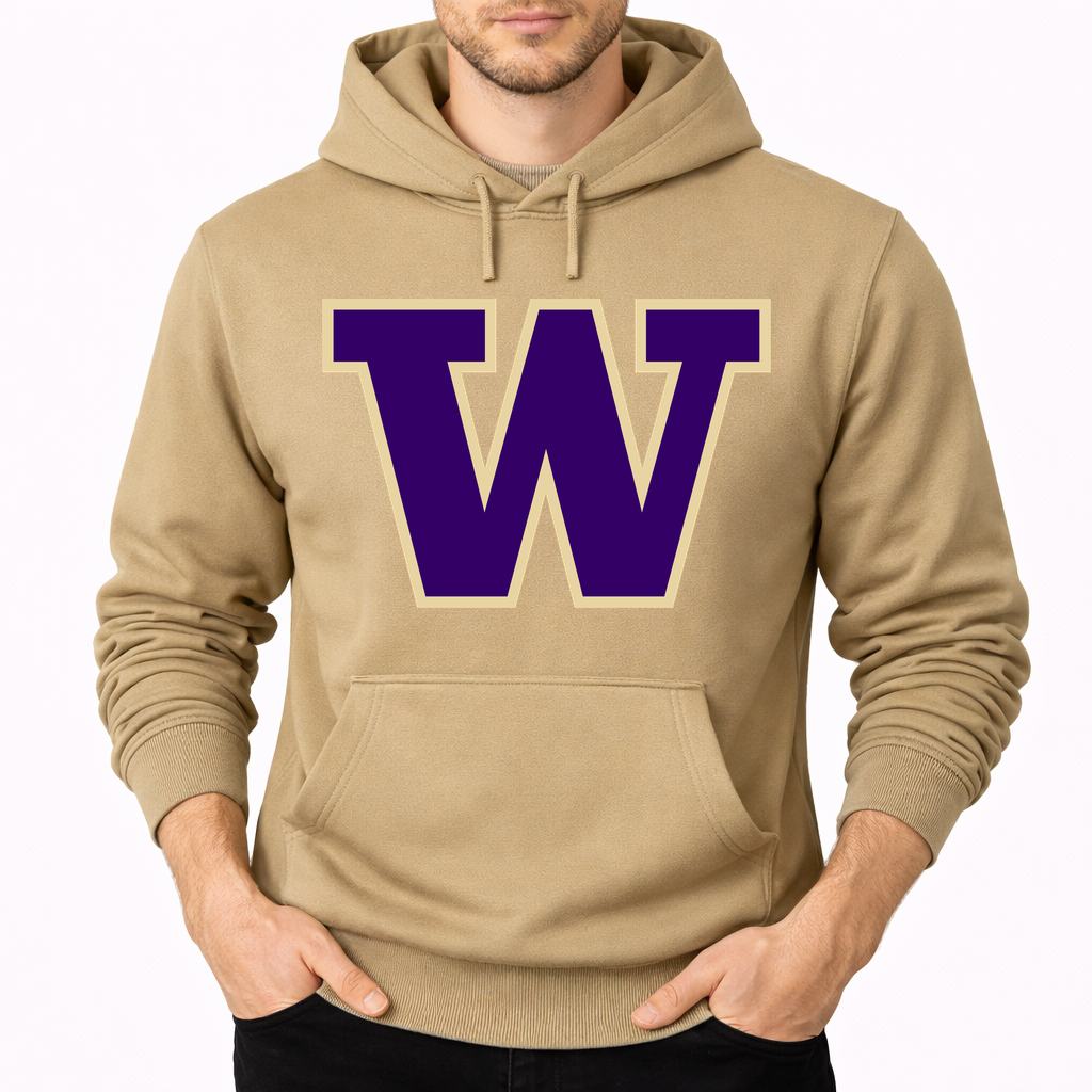 Men's Washington Huskies Pullover Hoodie - Tan