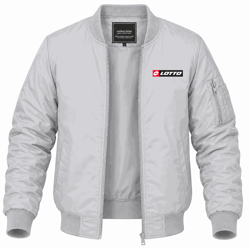 Men's Lotto Lightweight Bomber Jacket - Gray