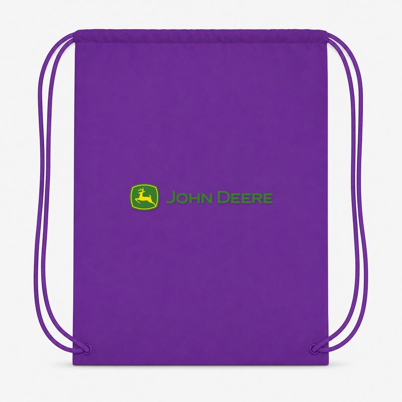 John Deere Design Drawstring Bag - Purple