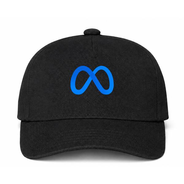 Meta Logo Black Dad Baseball Cap Hat