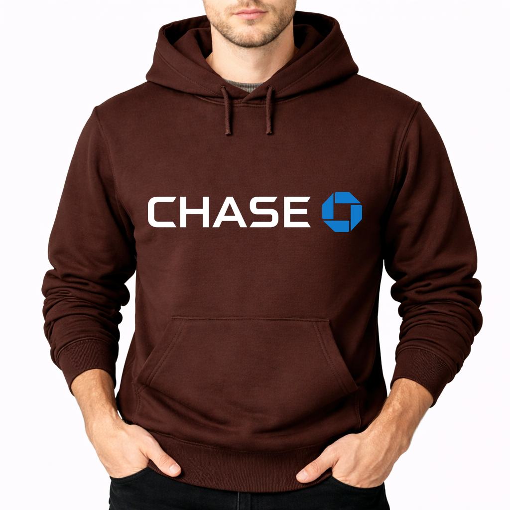 Men's Chase White Pullover Hoodie - Brown