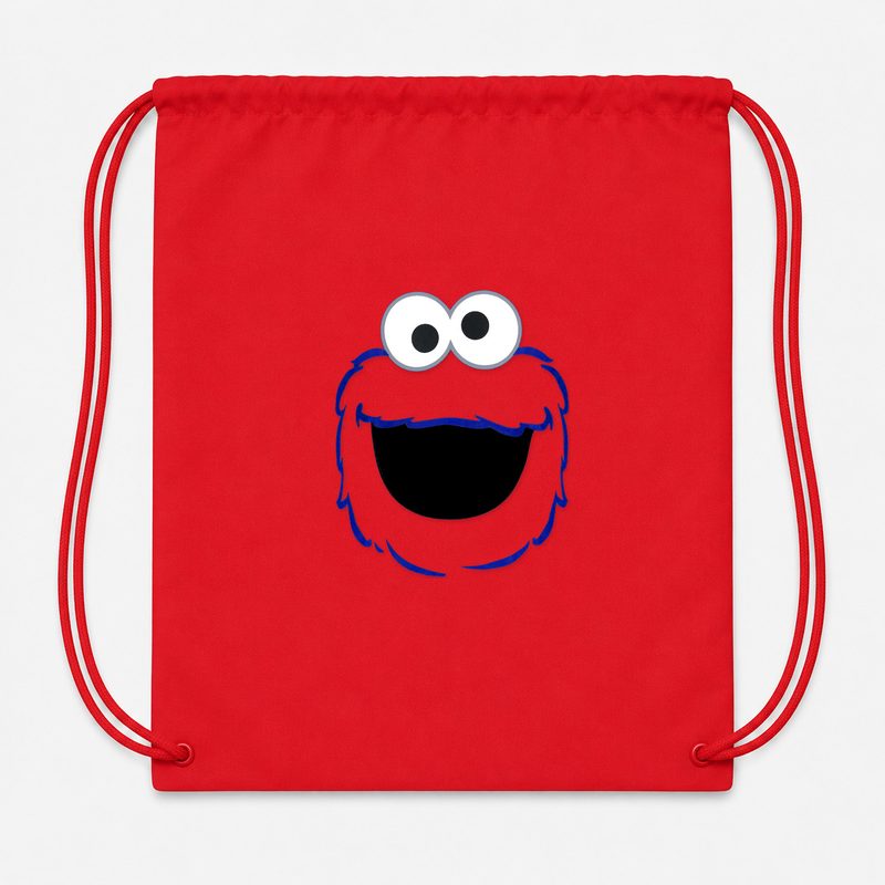 Cookie Monster Drawstring Bag - Red