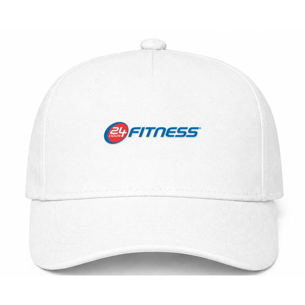 24 Hour Fitness Logo White Dad Baseball Cap Hat