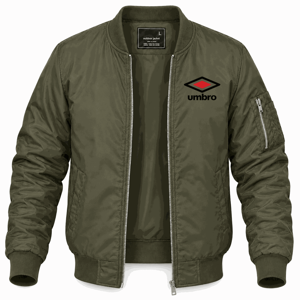 Men's Umbro Lightweight Bomber Jacket - Army Green
