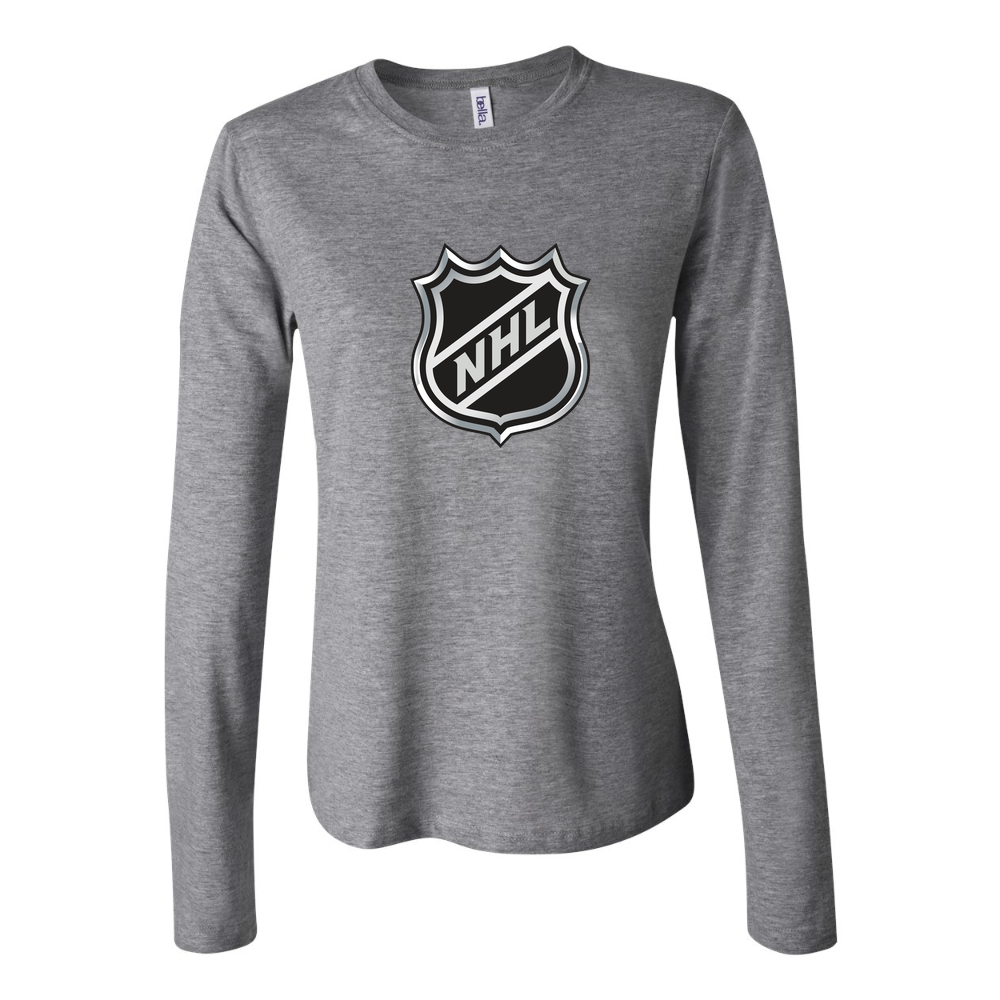 Women's NHL Shield Long Sleeve T-Shirt - Gray