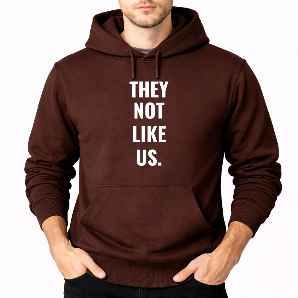 Men's They Not Like Us Pullover Hoodie - Brown
