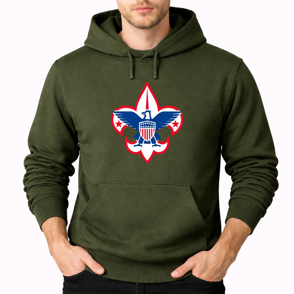 Men's Boy Scouts Pullover Hoodie - Army Green