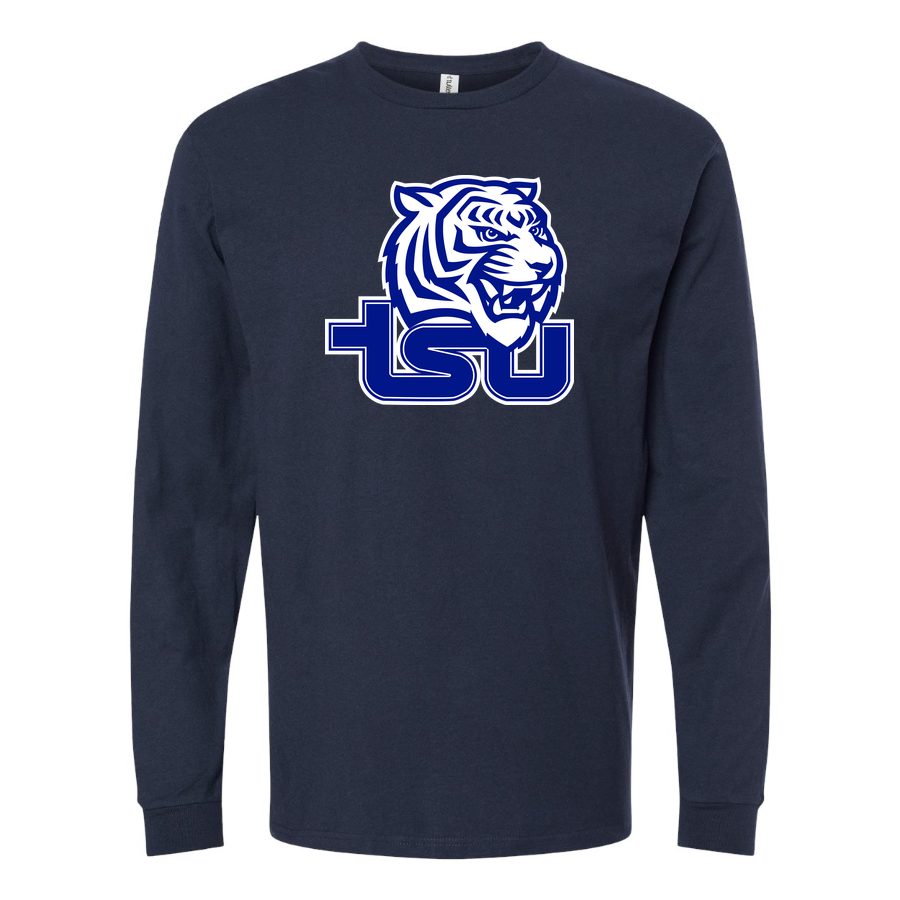 Men's Tennessee State Tigers Logo Long sleeves Cotton Blend T-Shirt - Navy