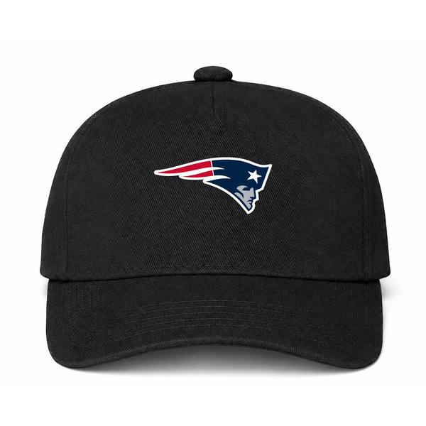 New England Patriots NFL Logo Black Dad Baseball Cap Hat