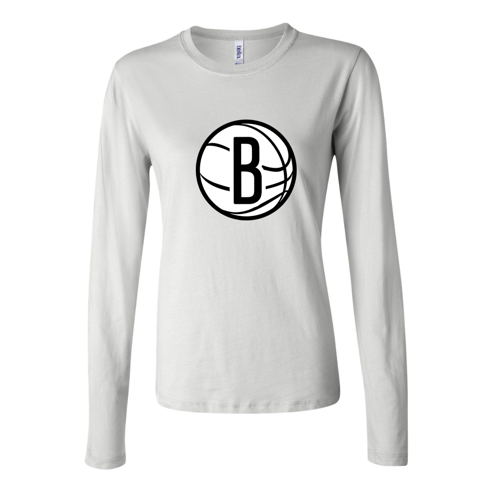 Women's Brooklyn Nets Long Sleeve T-Shirt - White