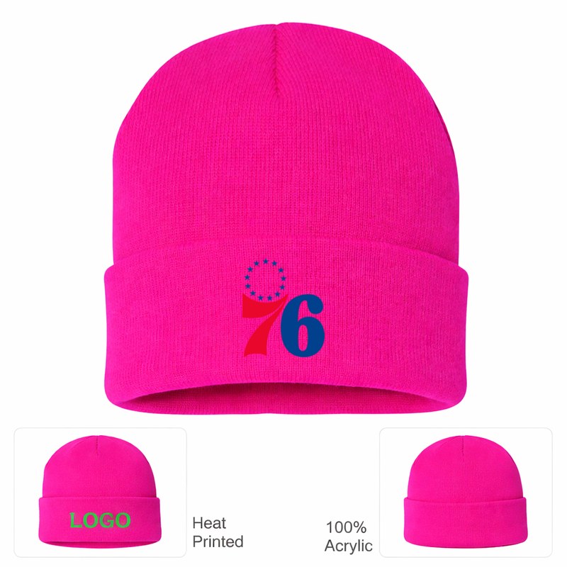 Philadelphia 76ers Hot Pink Beanie Hat
