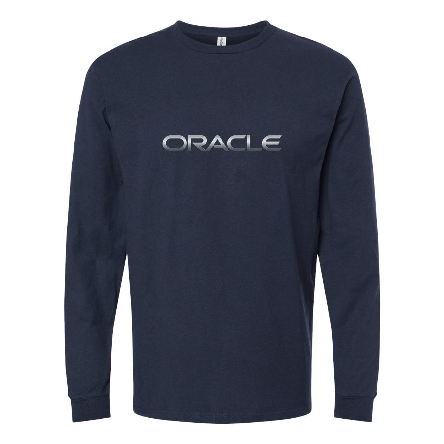 Men's Oracle Long sleeves Cotton Blend T-Shirt - Navy