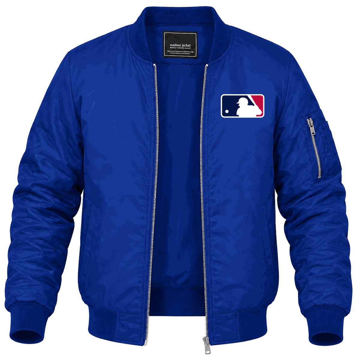 Men's Major League Baseball logo Lightweight Bomber Jacket - Blue