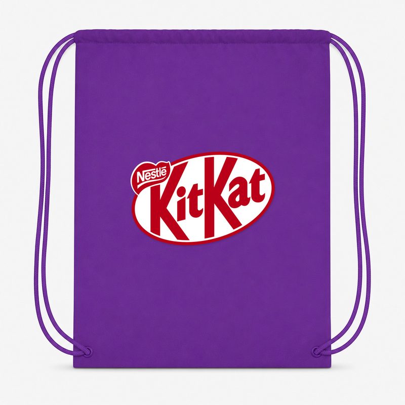 Kit Kat Food Drawstring Bag - Purple