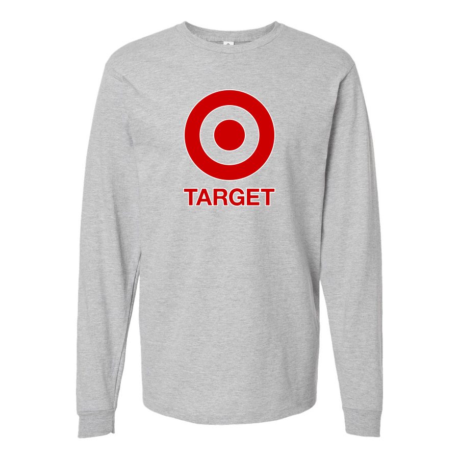 Men's Target Logo Long sleeves Cotton Blend T-Shirt - Gray