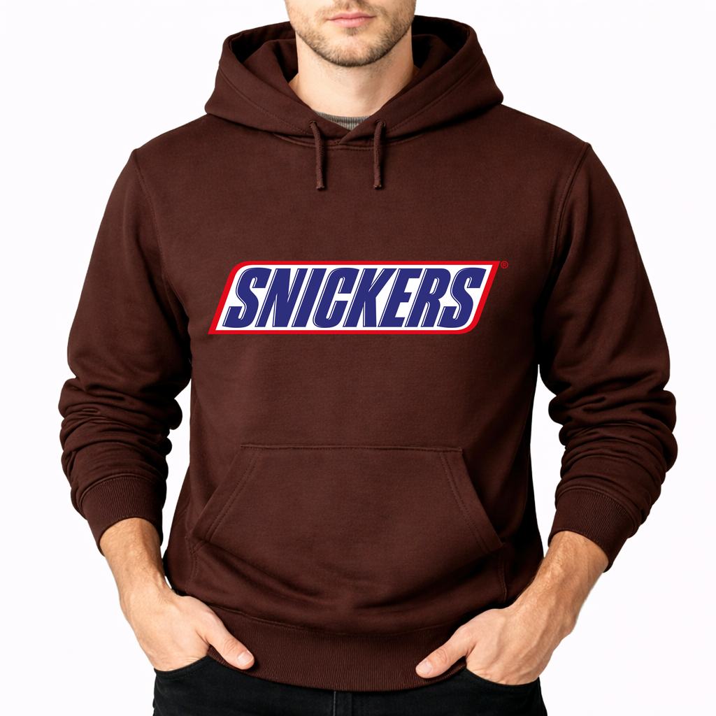 Men's Snickers Food Pullover Hoodie - Brown